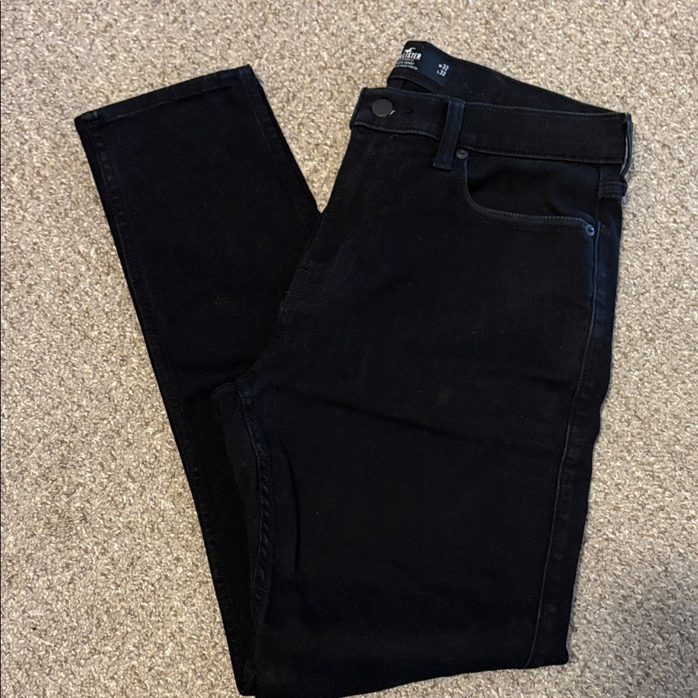Hollister Men's Dark Black Skinny Jeans